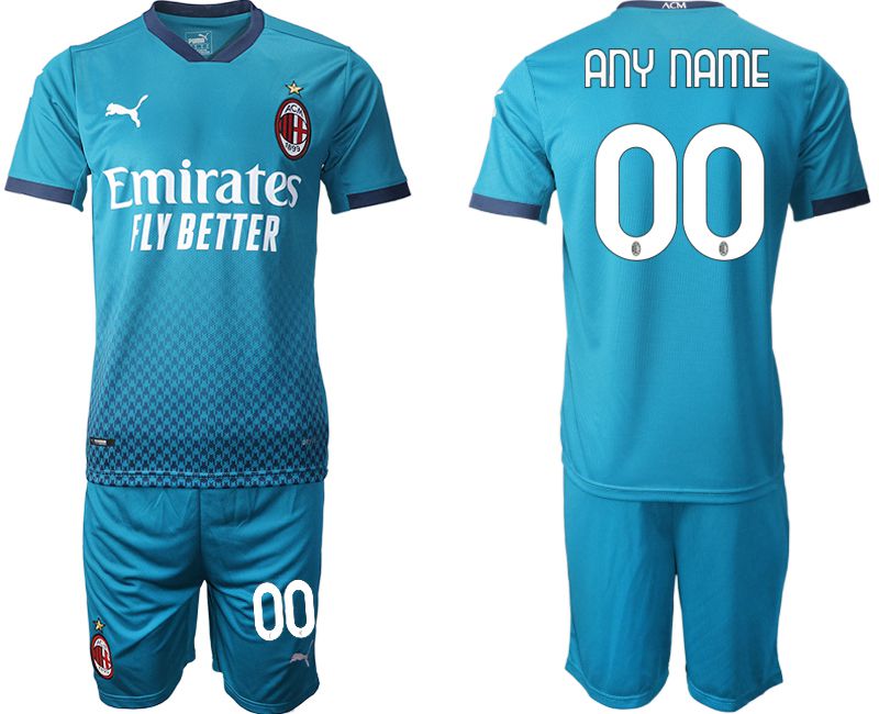 Men 2020-2021 club AC milan away customized blue Soccer Jerseys->st.louis blues->NHL Jersey